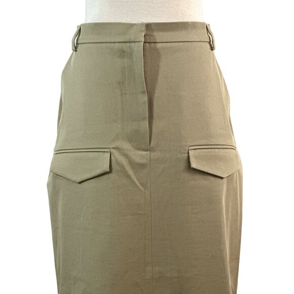 NANUSHKA Edena Skirt in Pebble Large New Womens Long Maxi Chinos Khaki - Picture 9 of 16